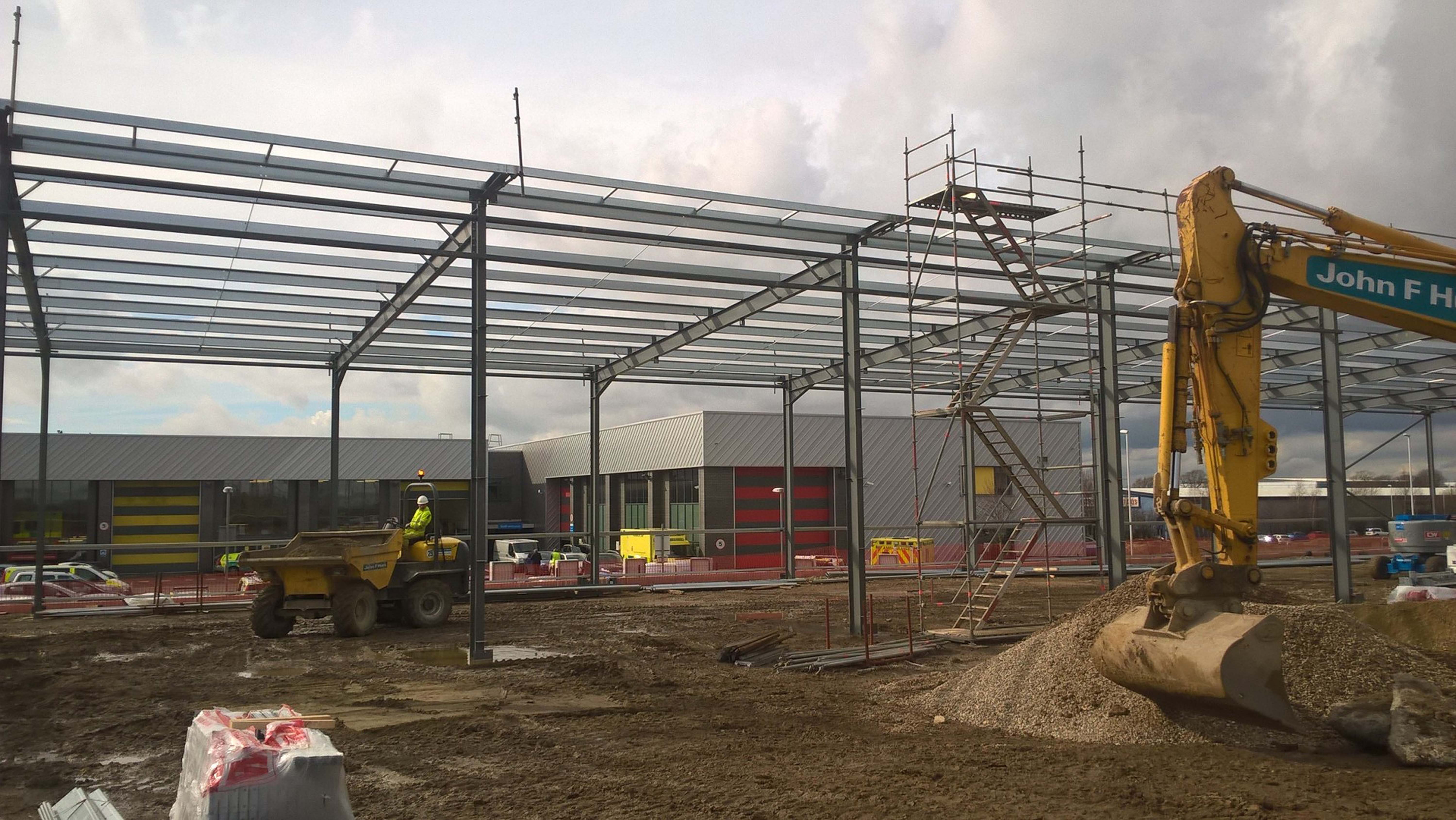 Frames go up at Tavis House Business Centre, Ashford