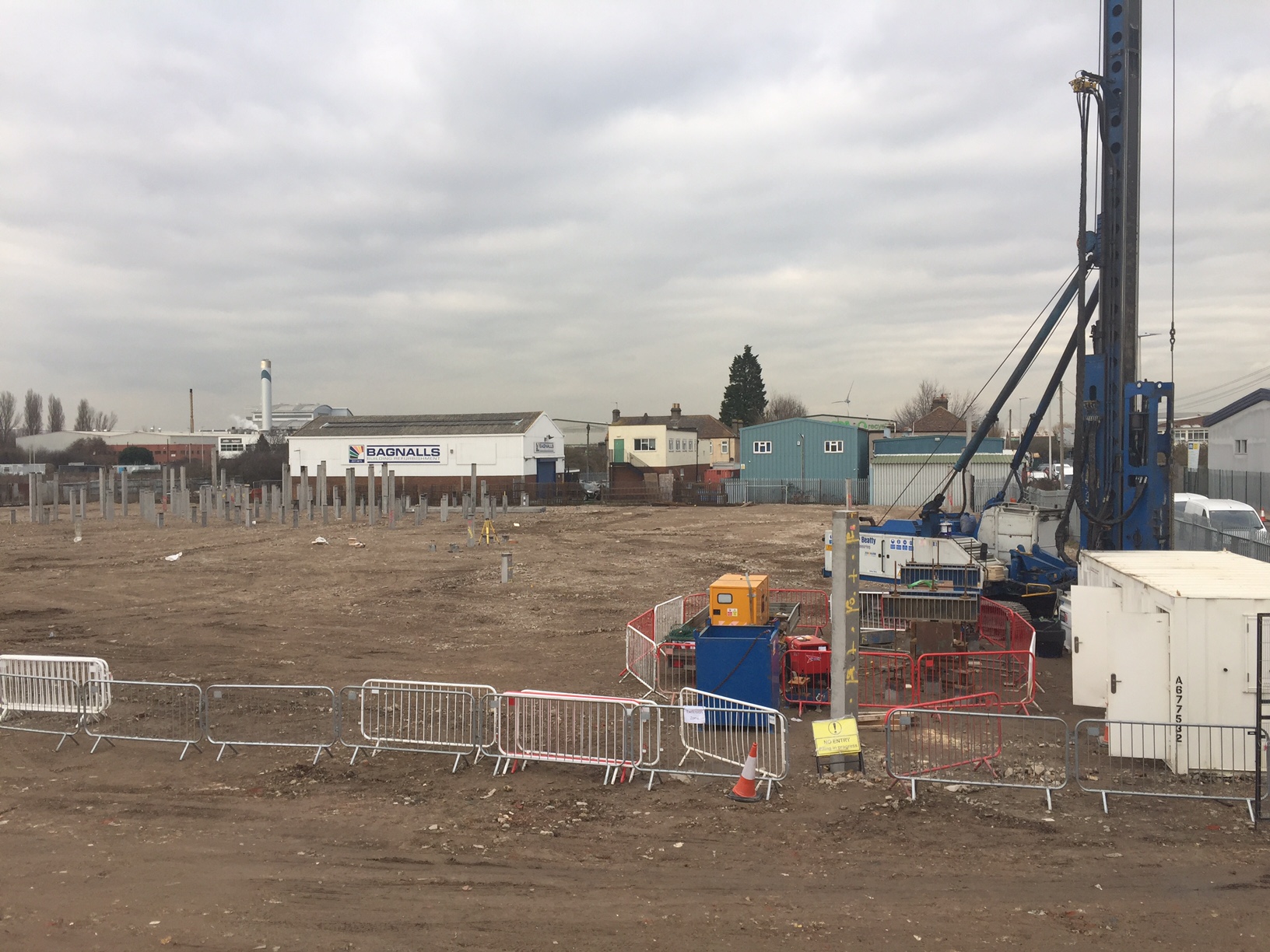 Piling is well under way at Criterion in Belvedere, Kent